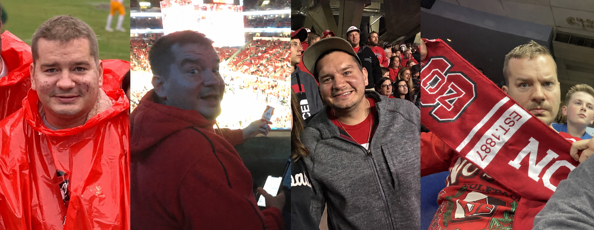 Scott Gaston at NC State games — always in Wolfpack red
